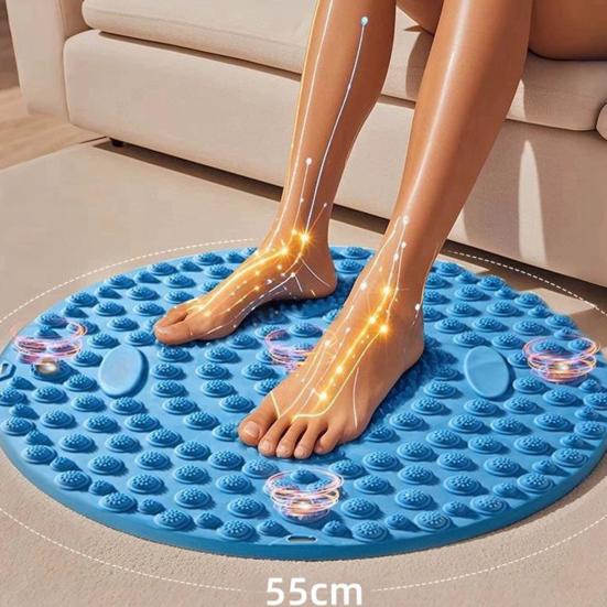Foot Massager Mat Feet Pain Relief Pressure Point Pad Foot Relaxation Reflexology Pad Non-slip Anti-fatigue Walk Stone Acupressure Mat Massage Tool