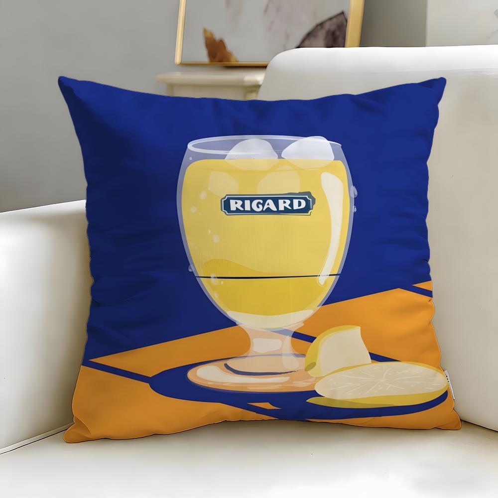 Klassische Getränkemarke Ricard Kissenbezug Weich & Leicht zu Waschen – Vielseitig für Sofa, Bett, Reisen und Büro