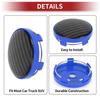 ACROPIX 60mm 2.36" Carbon Fiber Pattern Blue Black Universal Car Wheel Hub Center Cap