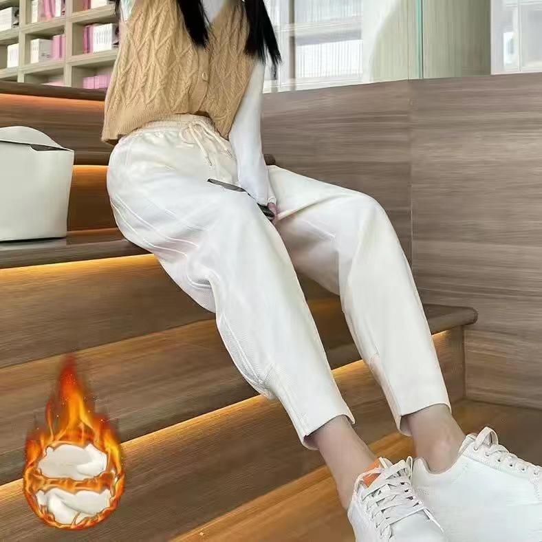 Autumn Winter Sweatpants Women High Waist Loose Harun Trousers Radish Casual Straight Pants Female