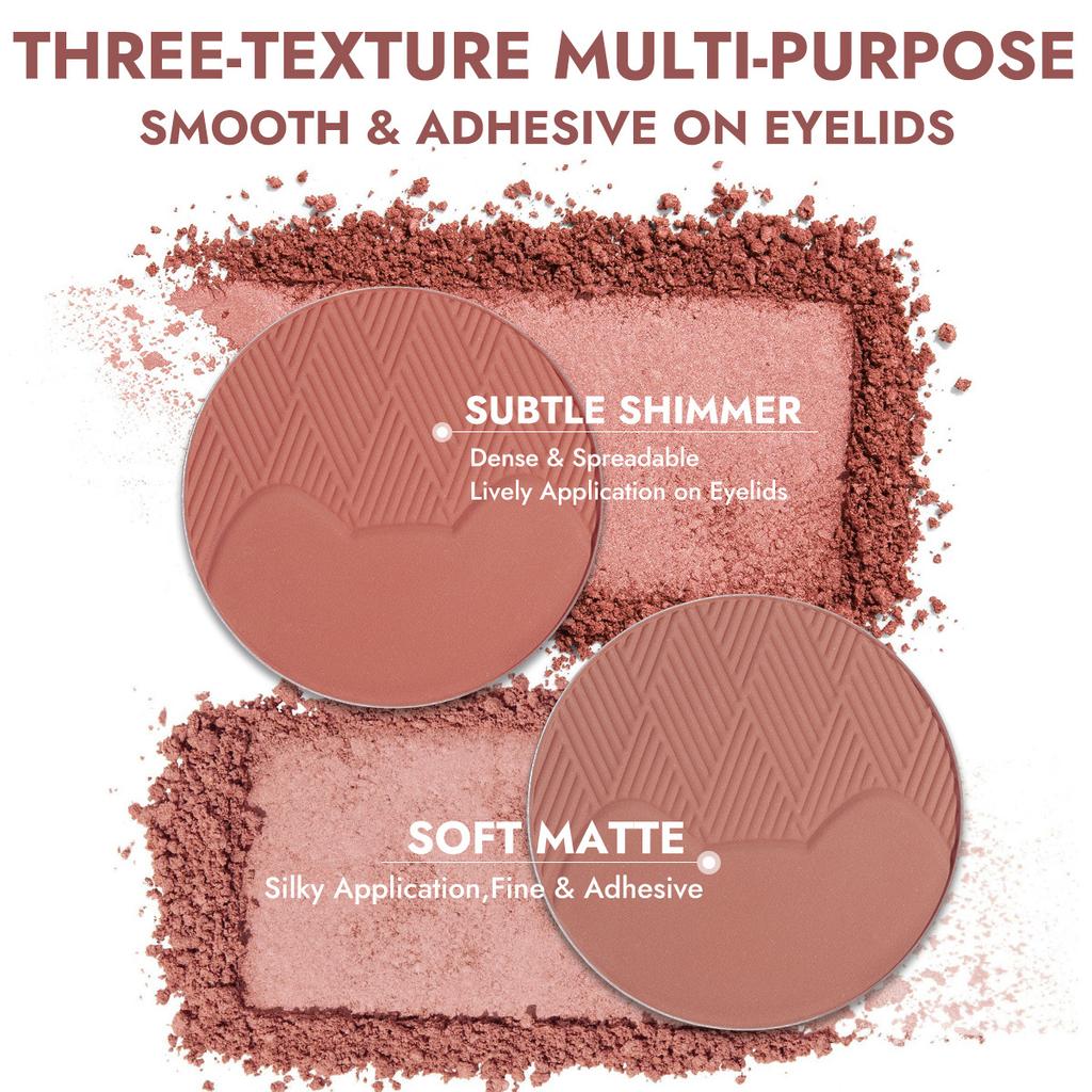 MISS ROSE Round Texture Blush Palette Waterproof Non Smudge Natural