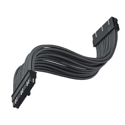 Silver Stone Netzteil Universelles Verlängerungskabel gesleevt modular 24-Pin ATX SST-PP07E-MBB (Schwarz)