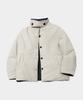 Some Place Basic Check Reversible Stand High Neck Oversized Padded Field Jumper [Cream]