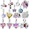 925 Silver Rainbow,Heart-shaped,Butterfly,Bead Pendant Suitable for European Original Bracelet DIY Exquisite Jewelry