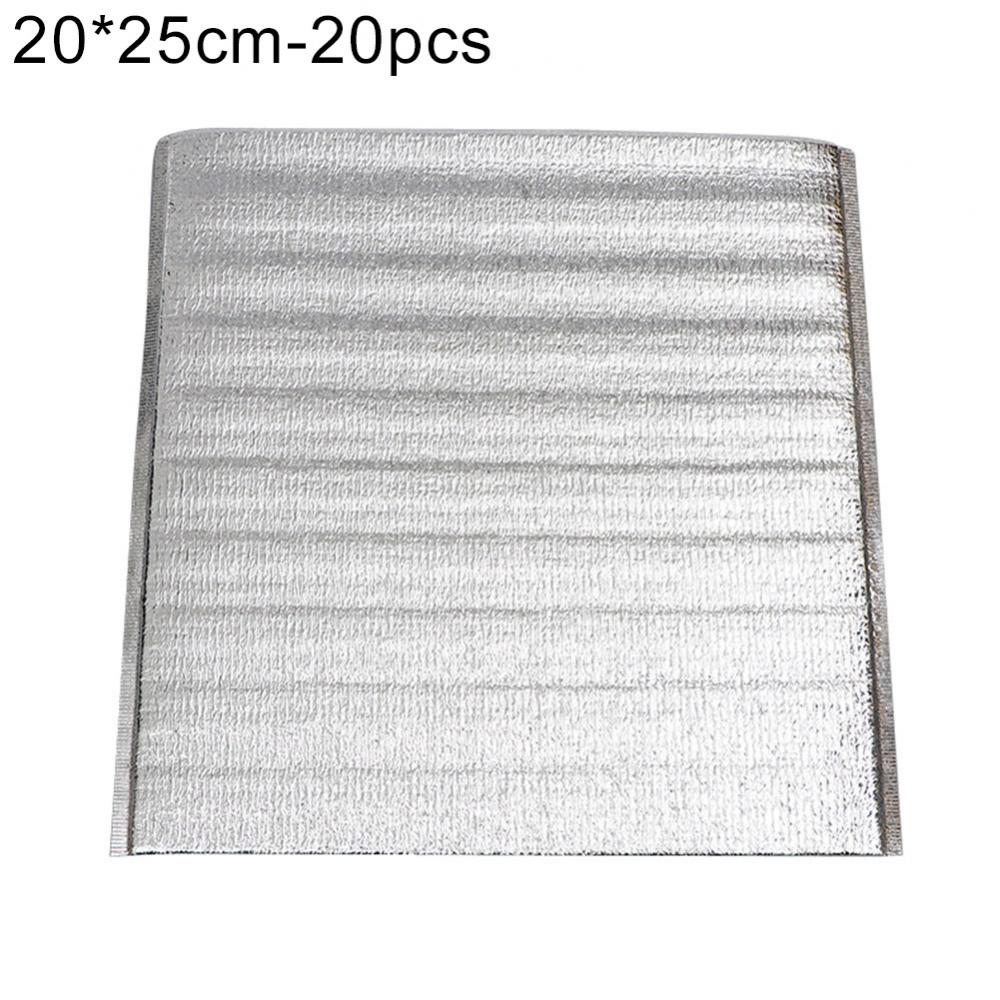 20Pcs Lunch Bag Thermal Insulated Bags Aluminum Foil Disposable Food Delivery Pouch Cooler Bag Food Storage Bag Food Organizer