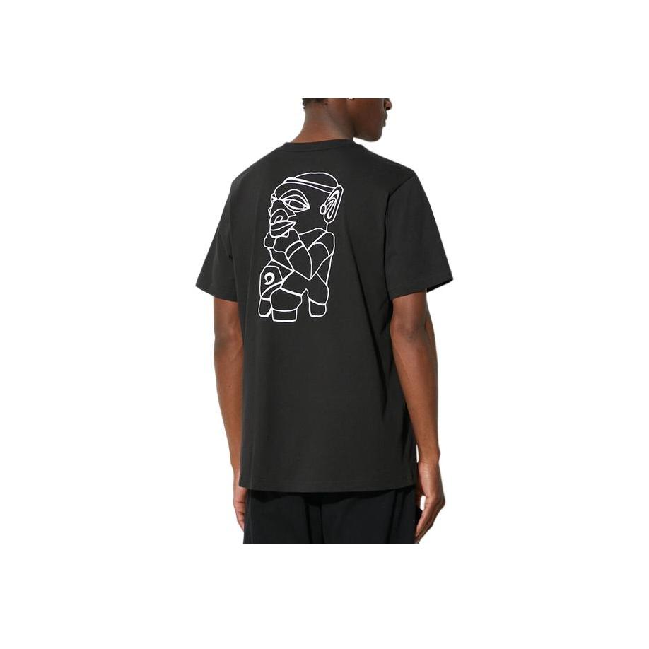 adidas Arsenal Labrums T-Shirt Graphic Print Crew Neck Short Sleeve Men Tops Black JI9435