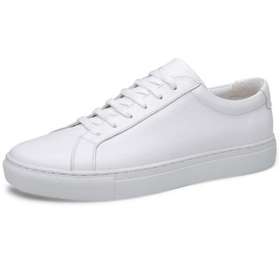 Cow Leather Platform Shoes for Men New Designer Fashion White Casual Sneakers for Men Spring Autumn Soft-soled Man Sports Shoes