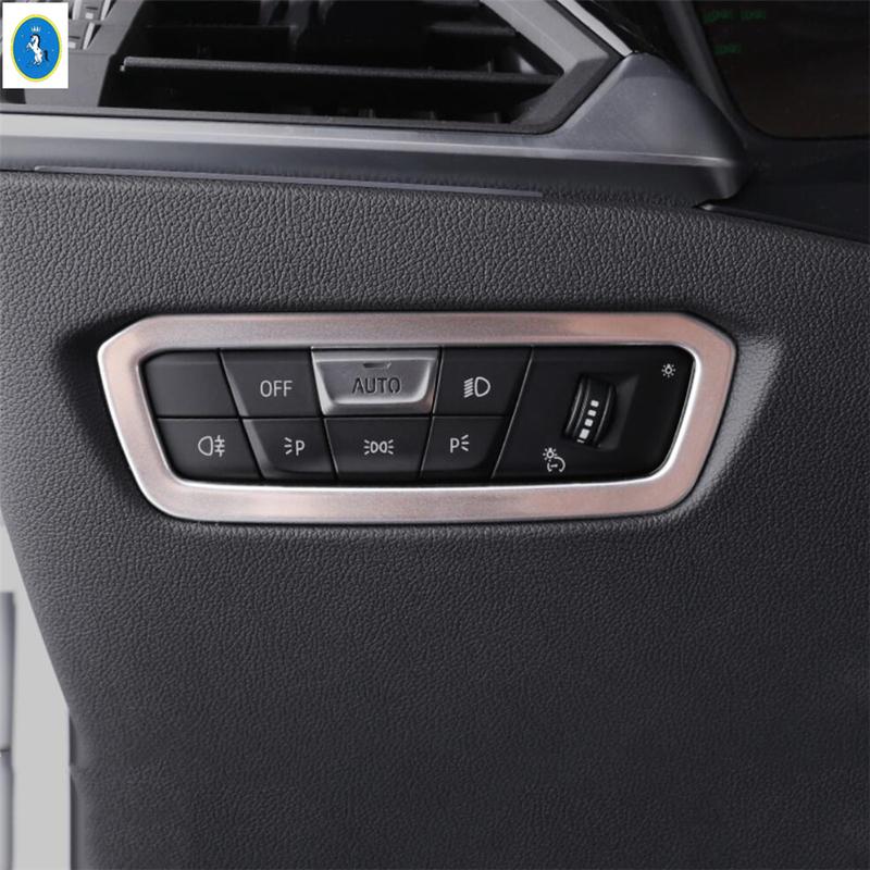 For BMW 3 Series G20  - 2024 Auto Interior Headlight Headlamp Light Lamp Button Switch Adjust Frame Accessories Cover Trim