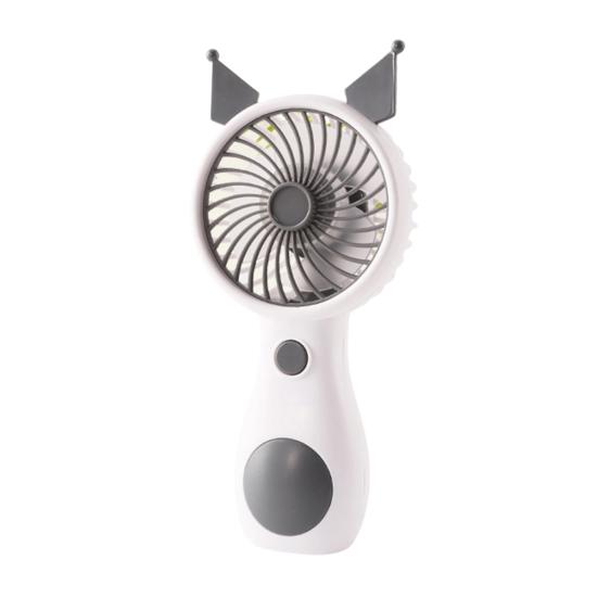 Tragbarer Mini-Ventilator im Cartoon-Katzenohren-Design, 5 mm Sicherheitsgitter-Turbinenflügel, 5 Geschwindigkeitsstufen, Schnellladefunktion