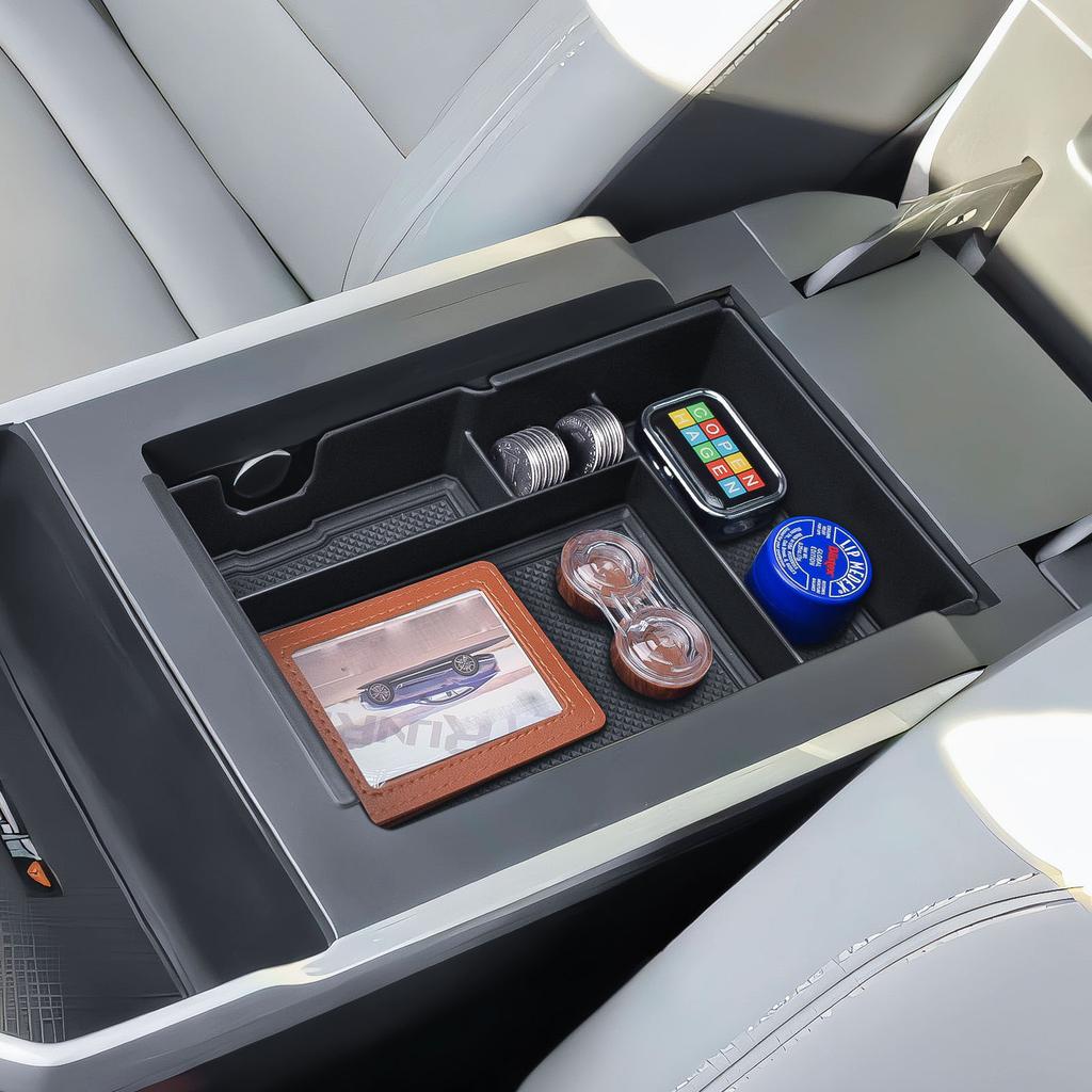 Sixthsmoy For GMC Terrain 2025-2026 Center Console Storage Organizer Armrest Box Tray Secondary Coin Phone Holder Accessories