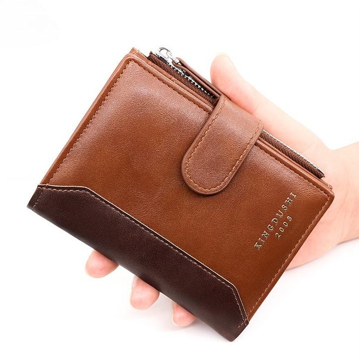 

Мужской кошелек большой вместимости многофункциональный короткий кошелек многослотовый на молнии для монет ID кредитных карт держатель для карт мужской кошелек