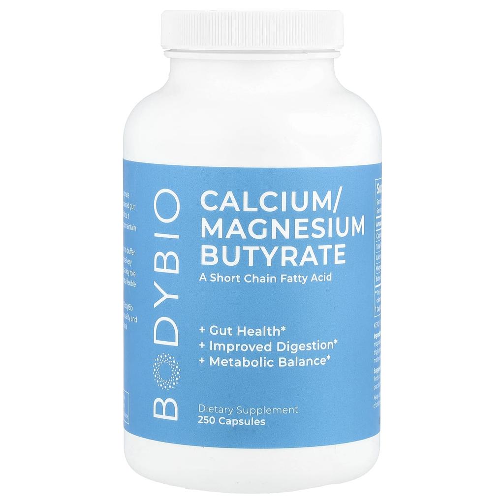 Calcium/Magnesium Butyrate, Non-GMO, 250 Capsules