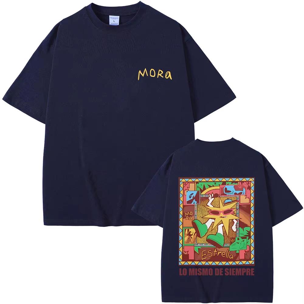 Rapper Mora Lo Mismo De Siempre Graphic T-shirt Men Women Cotton Casual Oversized Tshirts Male Fashion Pop Music T Shirt