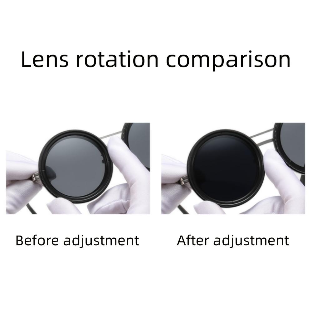 Latest metal round men's and women's UV resistant glasses with adjustable lenses suitable for outdoor wear and outdoor photography