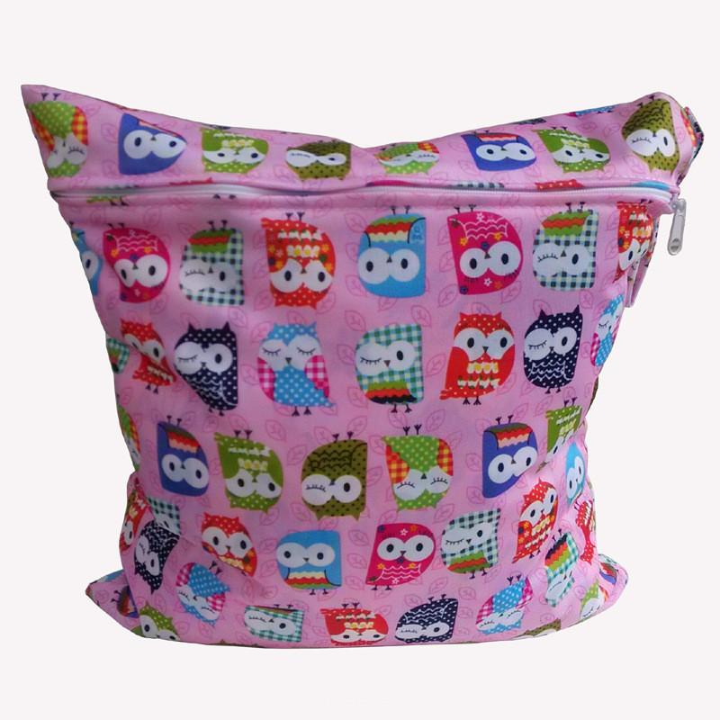 Baby Cartoon Print Diaper Bag With Zipper And Polyester Storage For New Parents