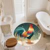 Rooster Pattern Round rug,Carpet Rug for Living Room Bedroom Playroom ,Non-slip Floor Mat,Holiday Gifts and Birthday Gifts.