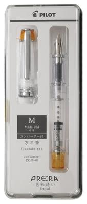 PILOT Prera Shikisaiai Penna Stilografica Trasparente PFPR1TOM, Media, Arancione,