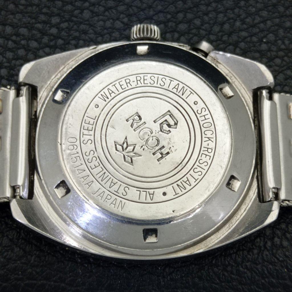 Ricoh R31 AUTOMATIC VINTAGE JAPAN MENS SILVER COLOR DIAL WATCH A701950-5 R207-a701950