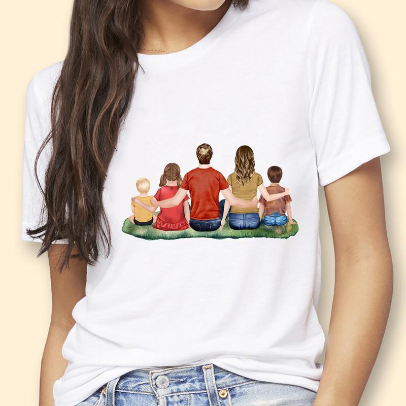 Mothers Day Theme Cute Cartoon Trend ShortSleeved Womens TShirt Polyester Fabric Simple AGeneration Style
