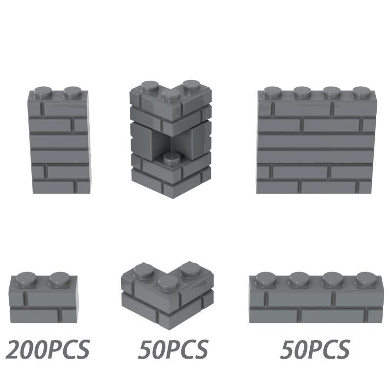 High-Quality 300Pcs High-Quality Masonry High-Quality Wall High-Quality Modified Construction pieces High-Quality 15533 High-Quality 1X4
