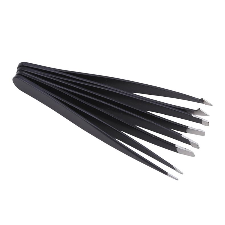 4 pezzi/3 pezzi pinzette di precisione per sopracciglia clip per depilazione sopracciglio in acciaio inossidabile set di strumenti di bellezza