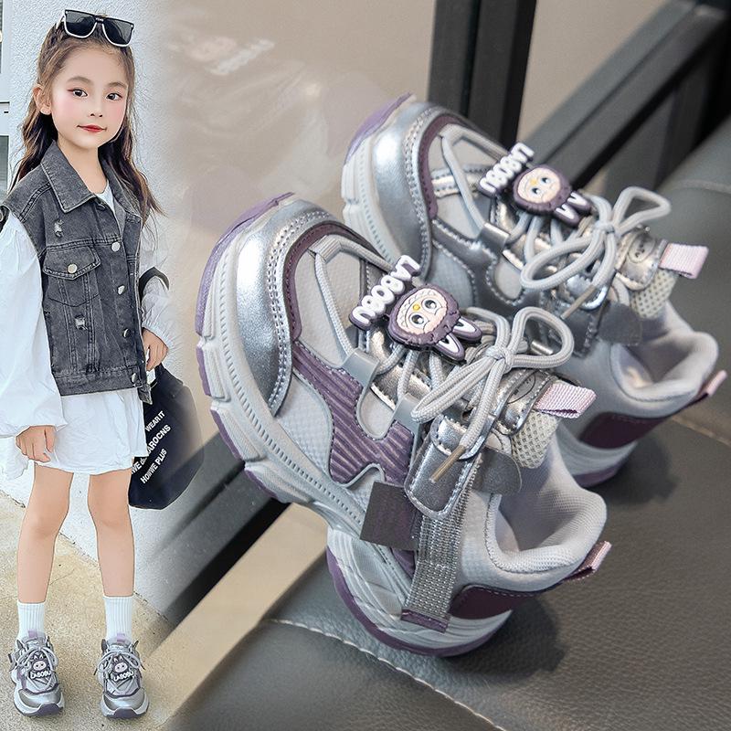 Children's Cartoon Fleece-Lined Sports Shoes, Soft Sole, New for 2025 Autumn/Winter, Unisex Casual Running Sneakers.