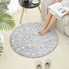 Zebra Print Round Carpet Black White Living Room Area Rug Chair Mat Flannel Anti-slip Kids Bedroom Rug Bathroom Bath Mat