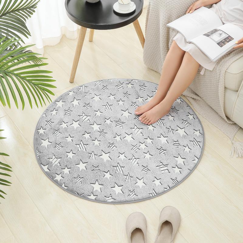 Zebra Print Round Carpet Black White Living Room Area Rug Chair Mat Flannel Anti-slip Kids Bedroom Rug Bathroom Bath Mat