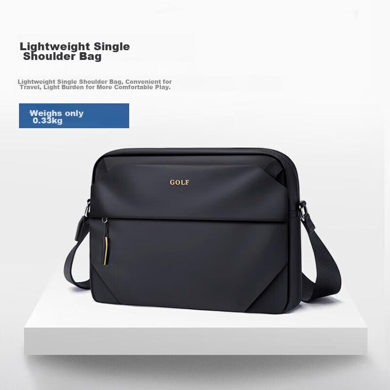 GOLF Shoulder Bag, Crossbody Bag, Water-Resistant Phone Bag, Business Casual Bag, Messenger Bag, Black