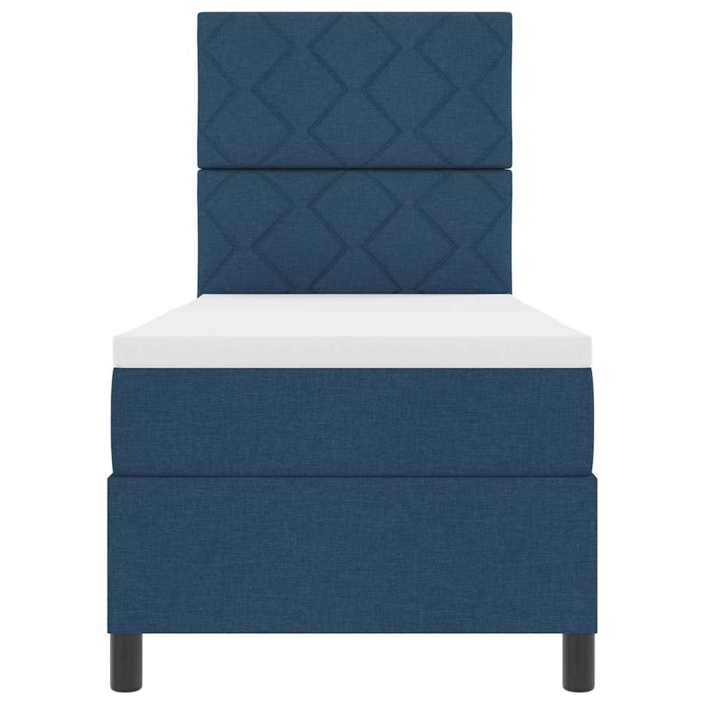Boxspring bed with headboard Blue 80 x 200 cm Fabric