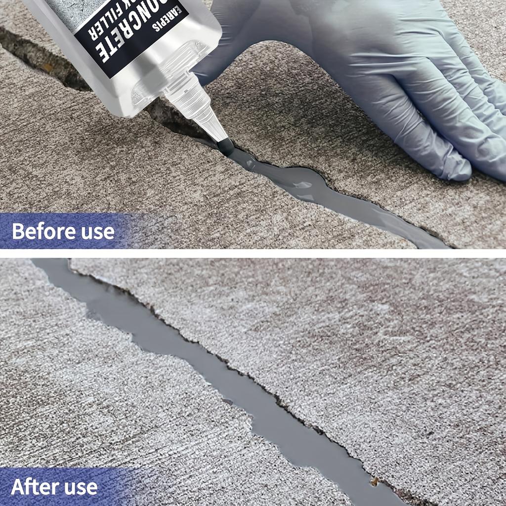Cement Crack Repair Sealant Glue Roof Wall Floor Concrete Crack Filler - Waterproof,Flexible, and Durable Wall and Floor Sealer