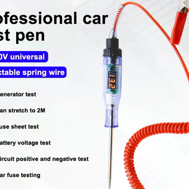 5V-120V Car Tester Pen Voltage Circuit Test DC Digital Display Electric Pen Probe Pen Auto Diagnostic Tools 2V 12V 24V 48V