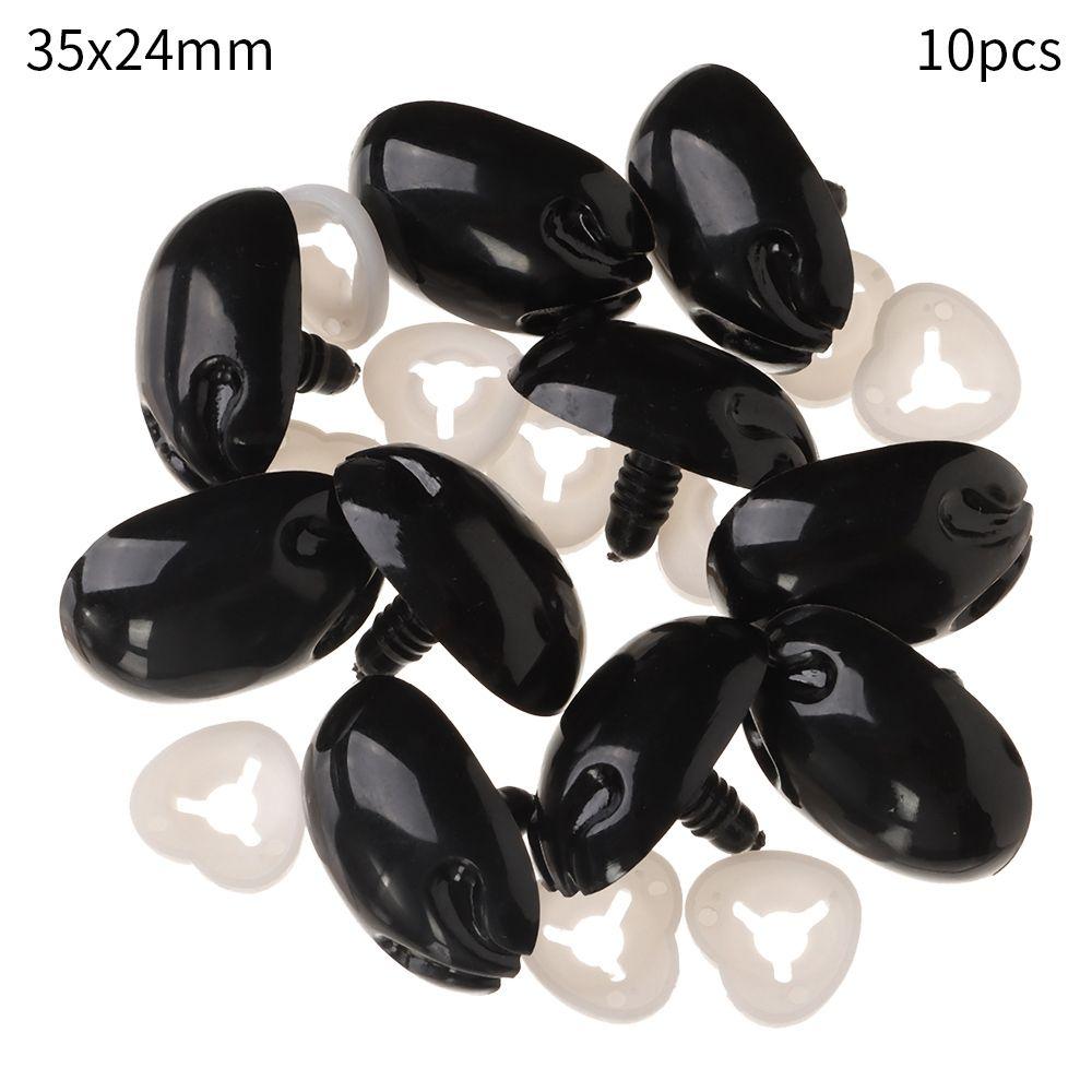 10pcs Plastic DIY Tool Bear Buttons DIY Doll Noses Safety Noses Parts Oval Nose Dolls Accessories