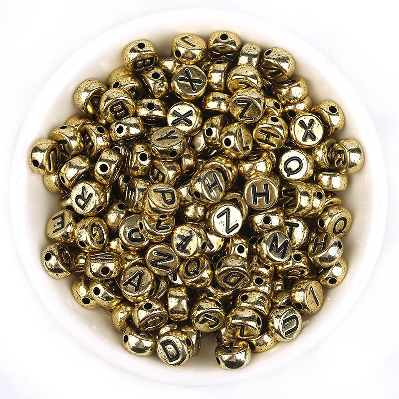 

Акриловые светящиеся бусины-буквы, разные стили, 100 шт./пакет для изготовления браслетов своими руками Diameter ~7mm, Thickness ~4mm, 100 pcs/pack