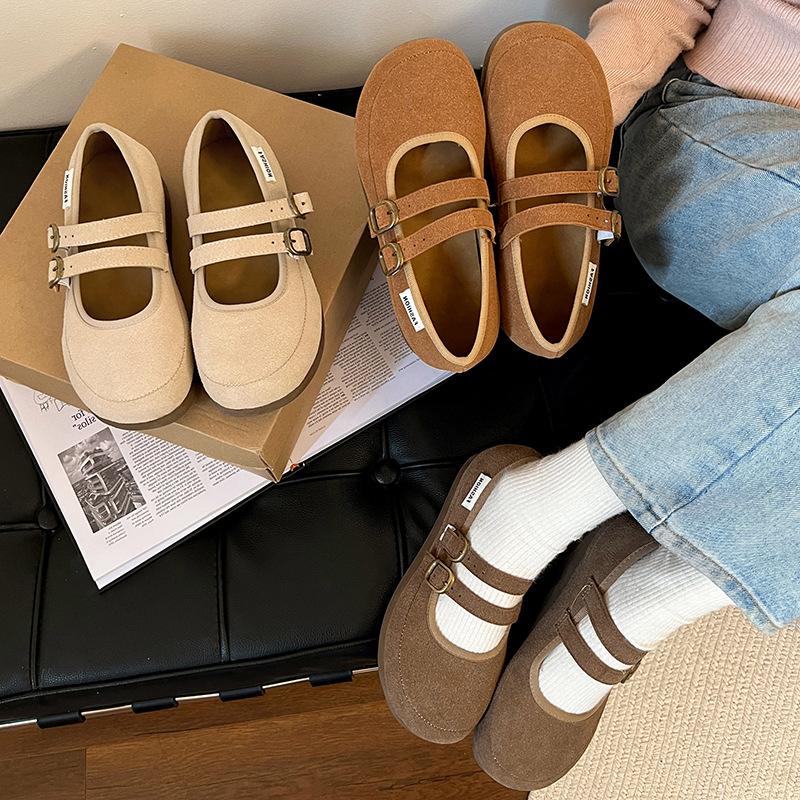 Casual fashion round head retro platform Mary Jane shoes spring and autumn with skirt French light mouth single shoes