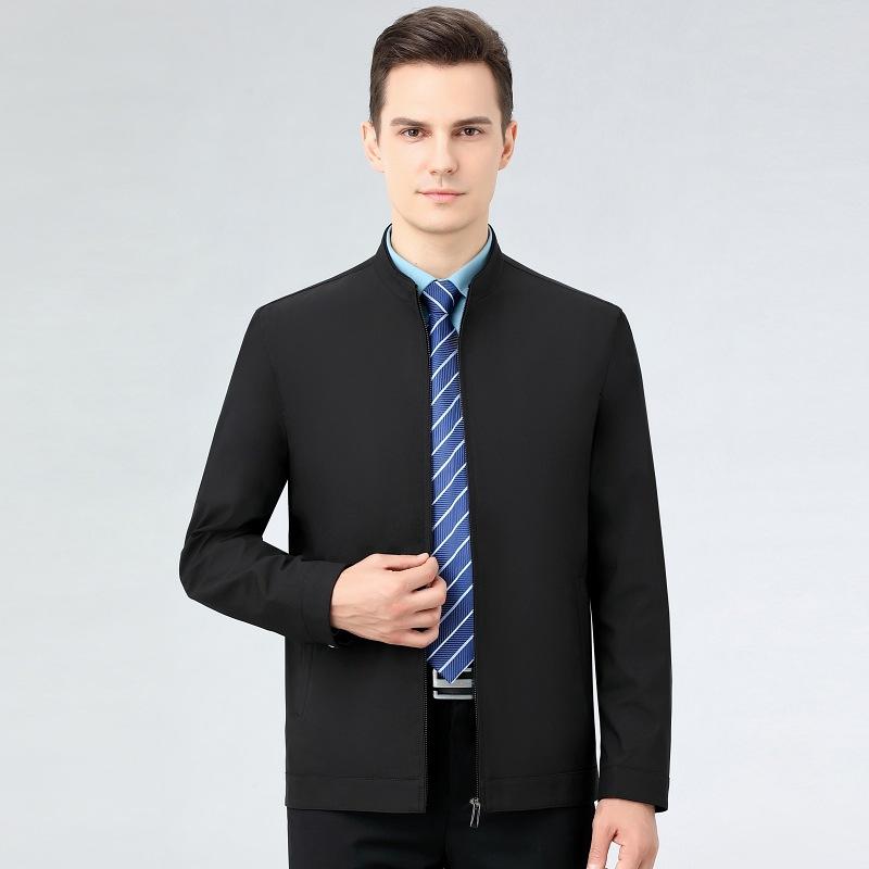 Jacket Men's Jacket Spring New Stand Collar Executive Civil Servant Thin Jacket Business Casual Dad Wear