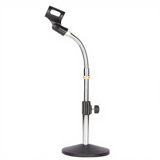 Yousheng Desktop-Mikrofonstativ Schwanenhals Metall Schwerlast Mikrofonhalter für Handmikrofone Tragbare Stabile Mikrofonhalterung für Tisch Schreibtisch