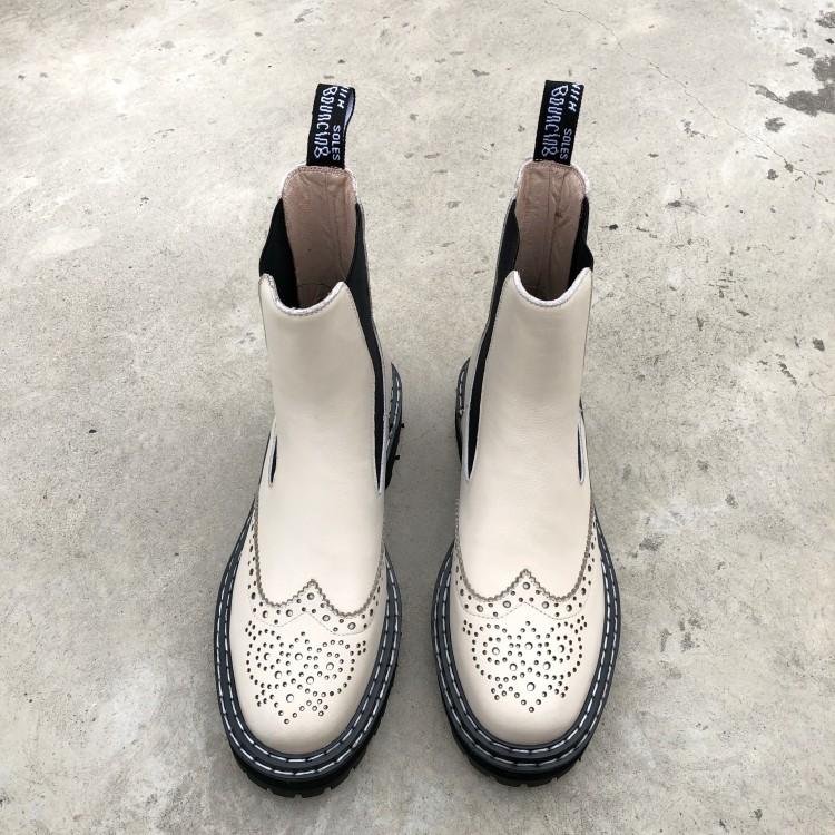 Fashion NEW Autumn Women Boots Genuine Leather Shoes for Women Round Toe Chunky Heel Shoes Platform Brogues Motorcycle Boots Daily Shoes