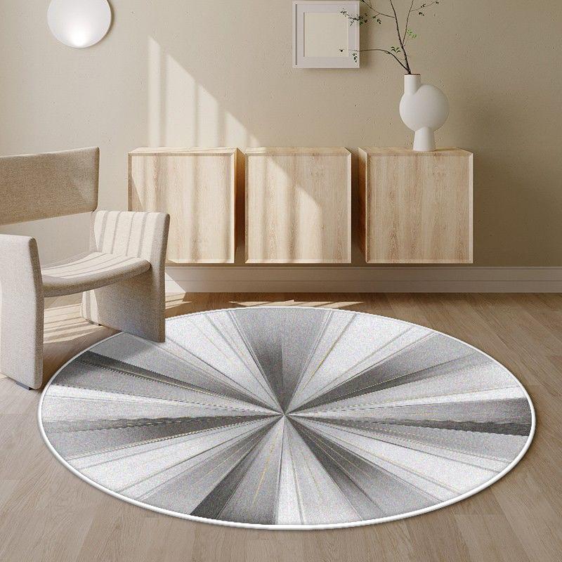 Verdikte Flanellen Ronde Vloerkleed Stoelmat Scandinavische Decoratie Woonkamer Pluizig Pluche Tapijt Moderne Slaapkamer Nachtkastje Zachte Vloermat 1.9ft(60x60cm)