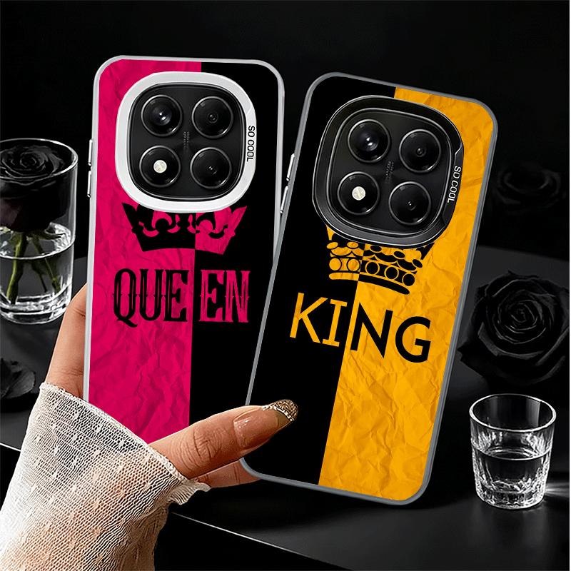 Queen King Couple Theme Soft Phone Case for Xiaomi Redmi Note 13 14 15 Pro Plus 12S 12 11S 11 11T 10S 10 Shockproof Cover Back S