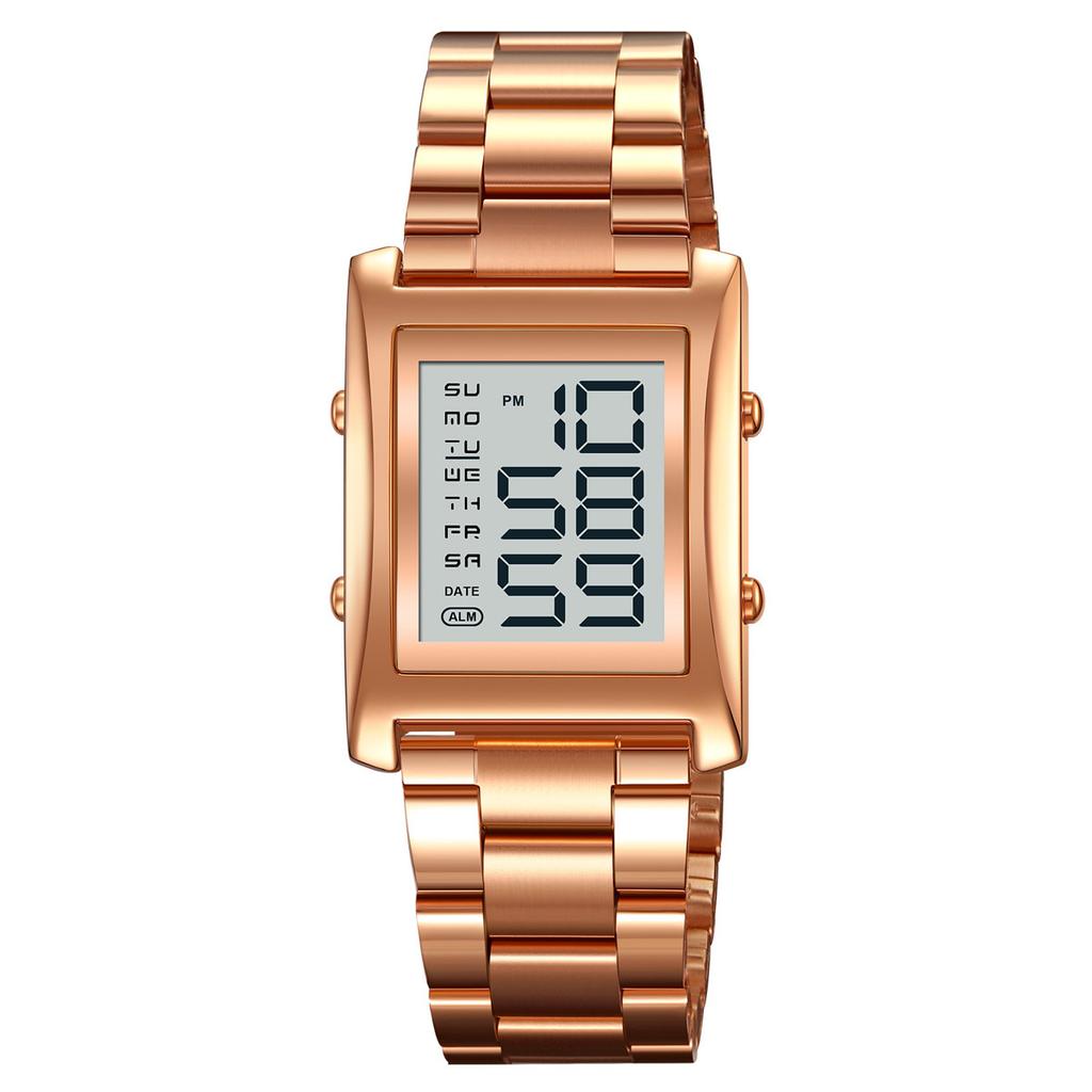 Fashion Men's Square Watch Business Steel Belt Multifunctional Electronic Watch