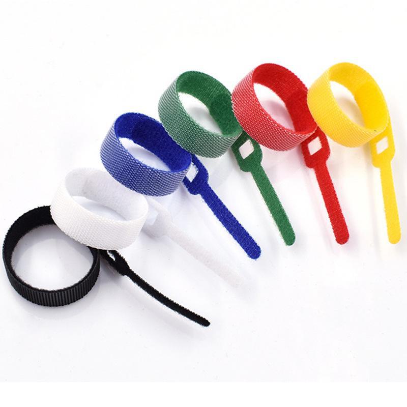 Self-Adhesive Velcro Hook & Loop Cable Management Strap for Wire Organization