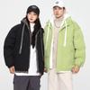 High-quality fake two-piece hooded cotton-padded jacket for men's winter new thickened loose warm cotton-padded jacket