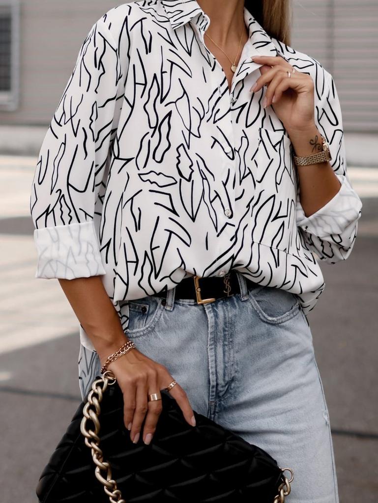 Autumn Women's Long Sleeve Fashion Printed Shirt