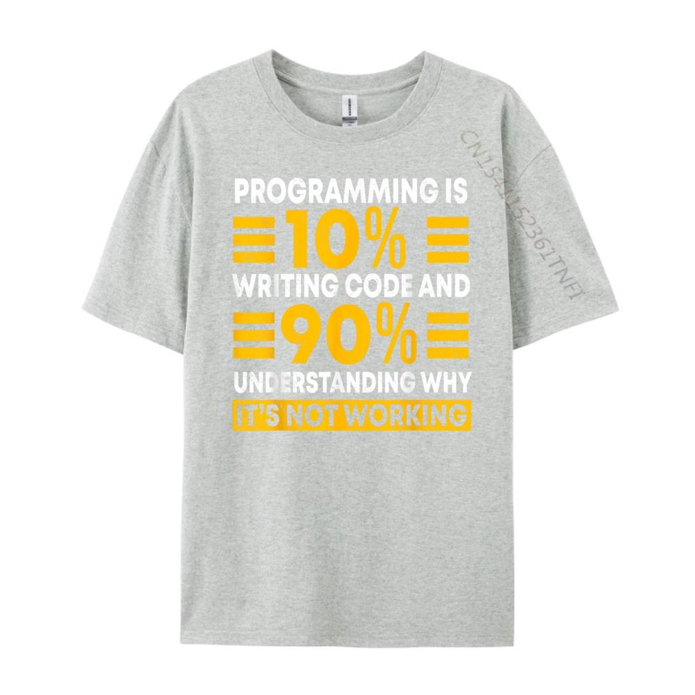 Programmer Software Developer Computer Engineer Coding Vintage T Shirts Breathable Man Clothes Graphic Tees