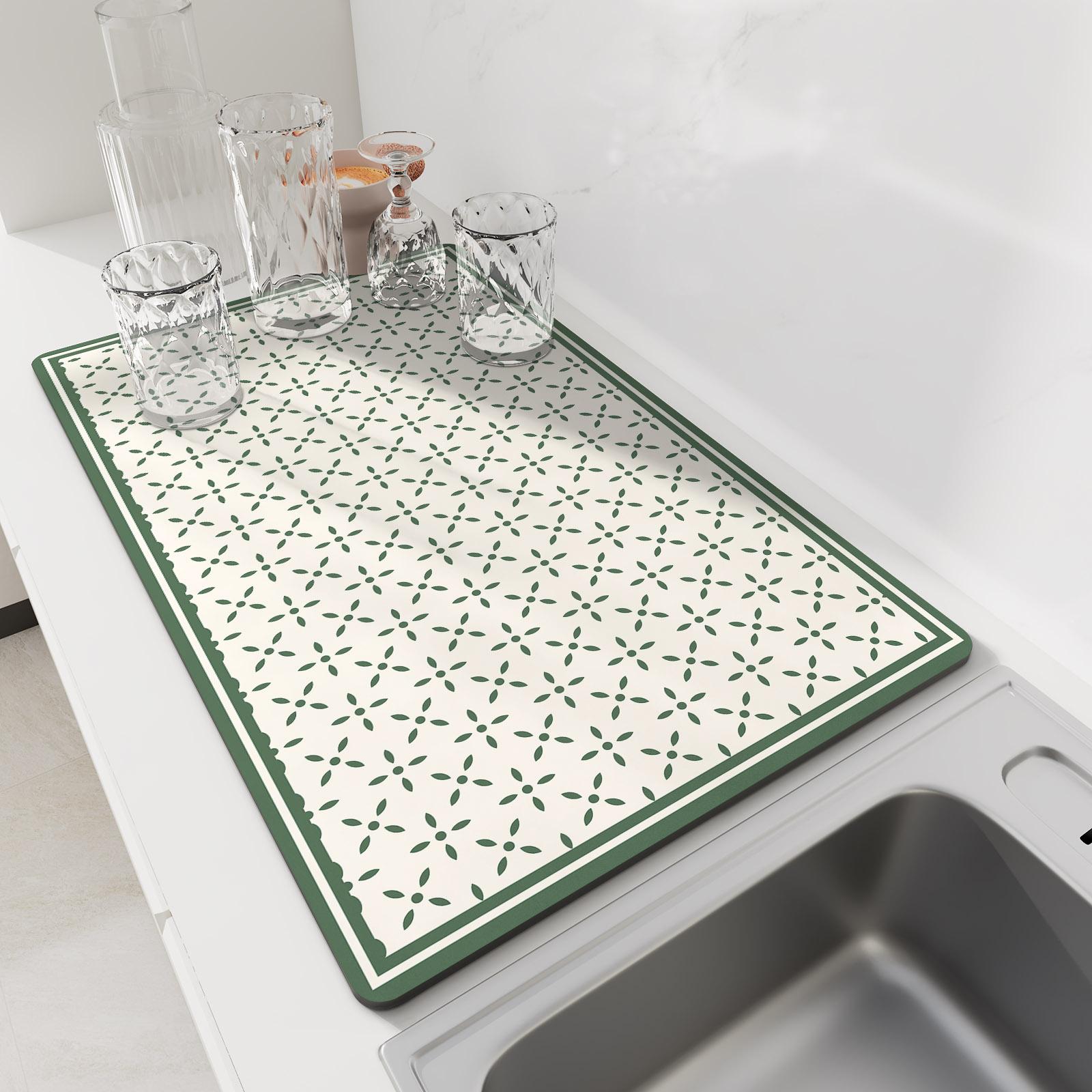 

Суперабсорбирующие коврики для сушки кухонной посуды, нескользящие коврики для сушки кофе, быстросохнущие столовые приборы, кухонные подставки под краны, столовые приборы 30x40cm