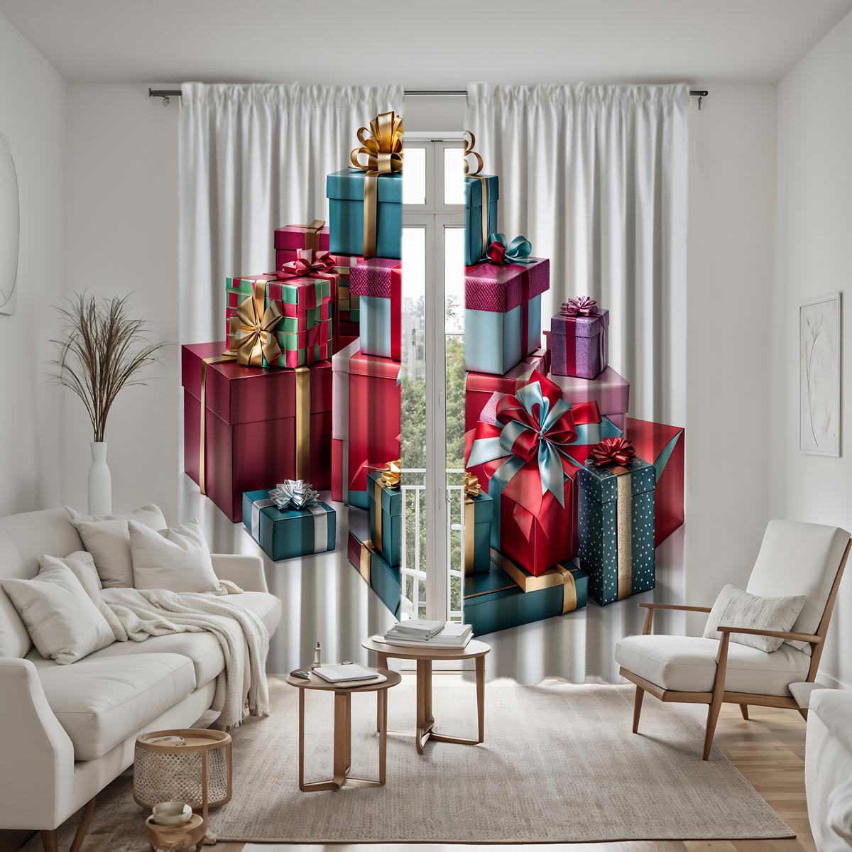 

2 шт. HD кленовый лист красный желтый осенний декоративный занавес Желтая цифровая печать занавеска украшение дома стиль украшение гостиная W52H63inchW132H160cm