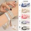 Seven-Color Full Diamond Woven Bracelet with 'JADORE' Letter, Handmade Tassel Chain, Crystal Design for Women