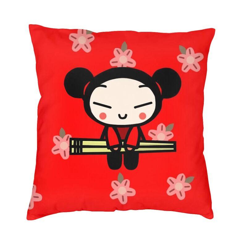 Moderní Funny Love Pucca a Garu povlak na polštář na pohovku Polyesterová TV Animace Pouzdro na polštář Anime povlak na polštář do obývacího pokoje