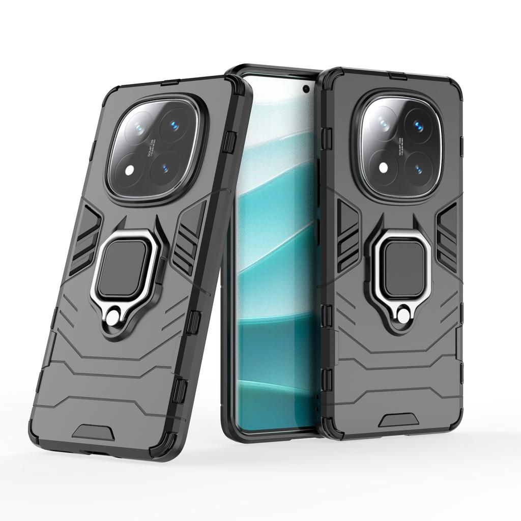 Shockproof Heavy Armor PC Case For Xiaomi Redmi Note 15 Pro 14 Pro Plus 5G Magnetic Ring Bracket Enhanced Anti-drop Back Cover